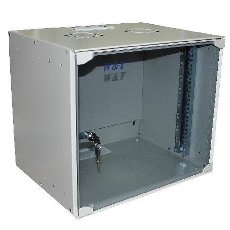 Телекоммуникационный шкаф 19" настенный 9U серый (WT-2293-9U-520X400-F-G)