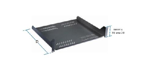 Полка консольная 19", 1U, 280 ММ, серая (WT-2114A-G)